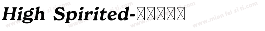High Spirited字体转换